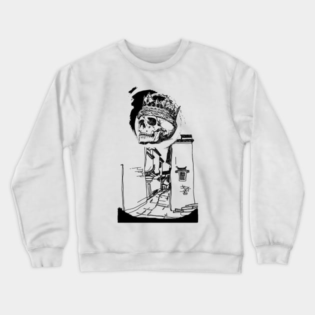King Skeleton Crewneck Sweatshirt by CB_design